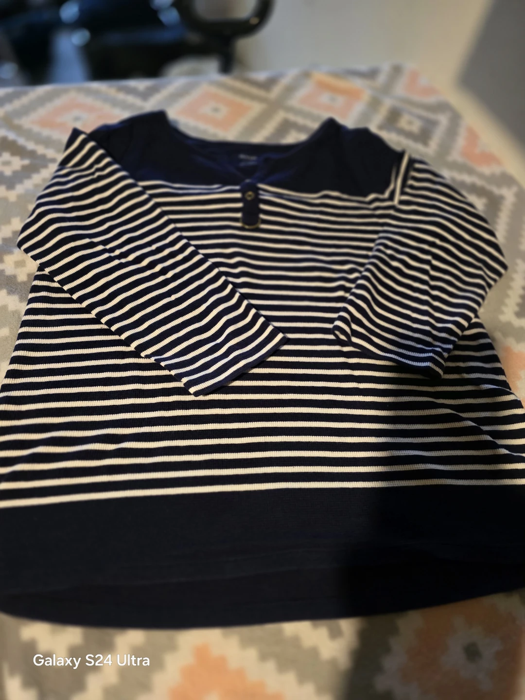 Alia Petite Striped Long Sleeve Top - Size P/M