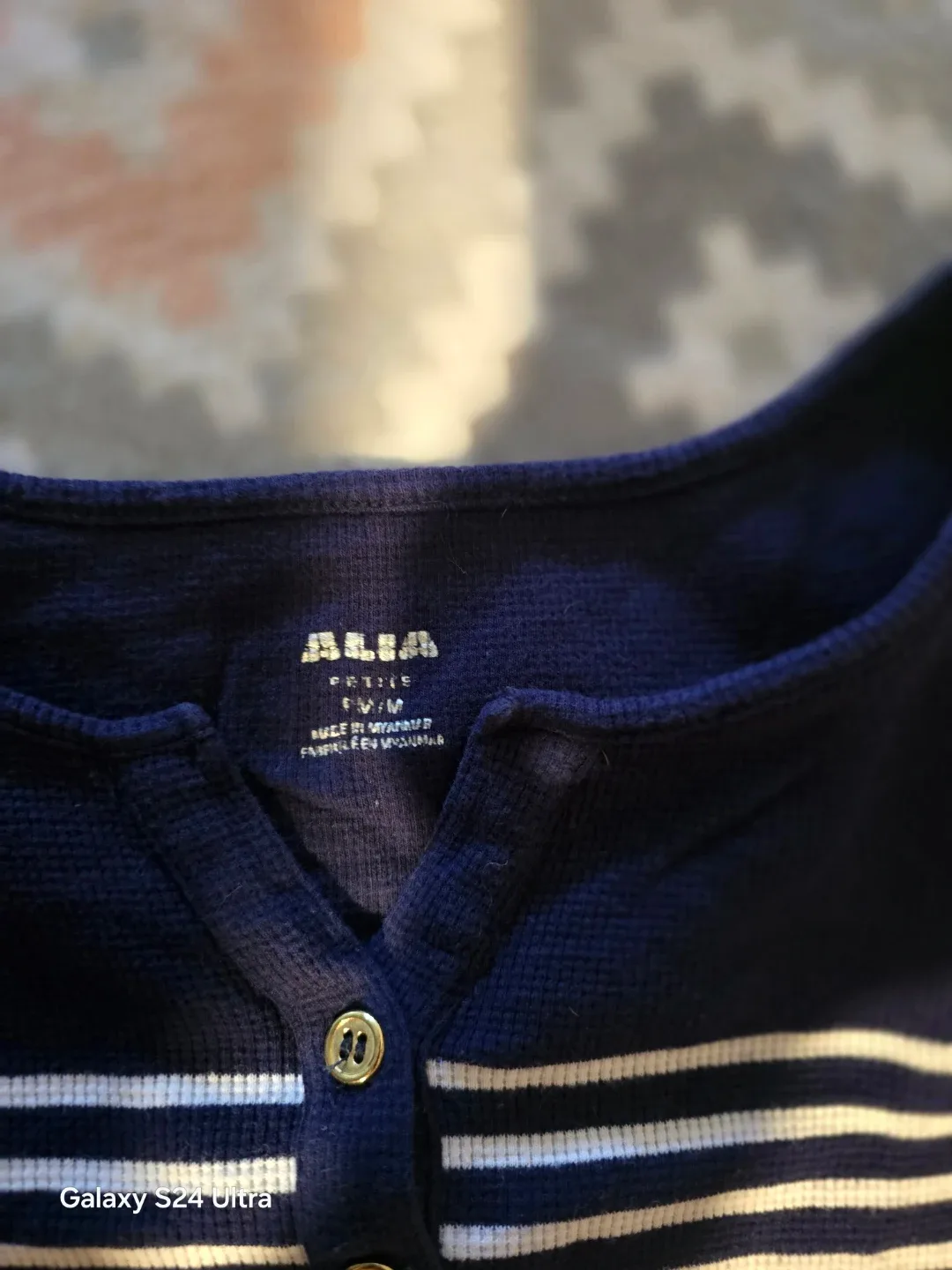 Alia Petite Striped Long Sleeve Top - Size P/M image indicator(2)