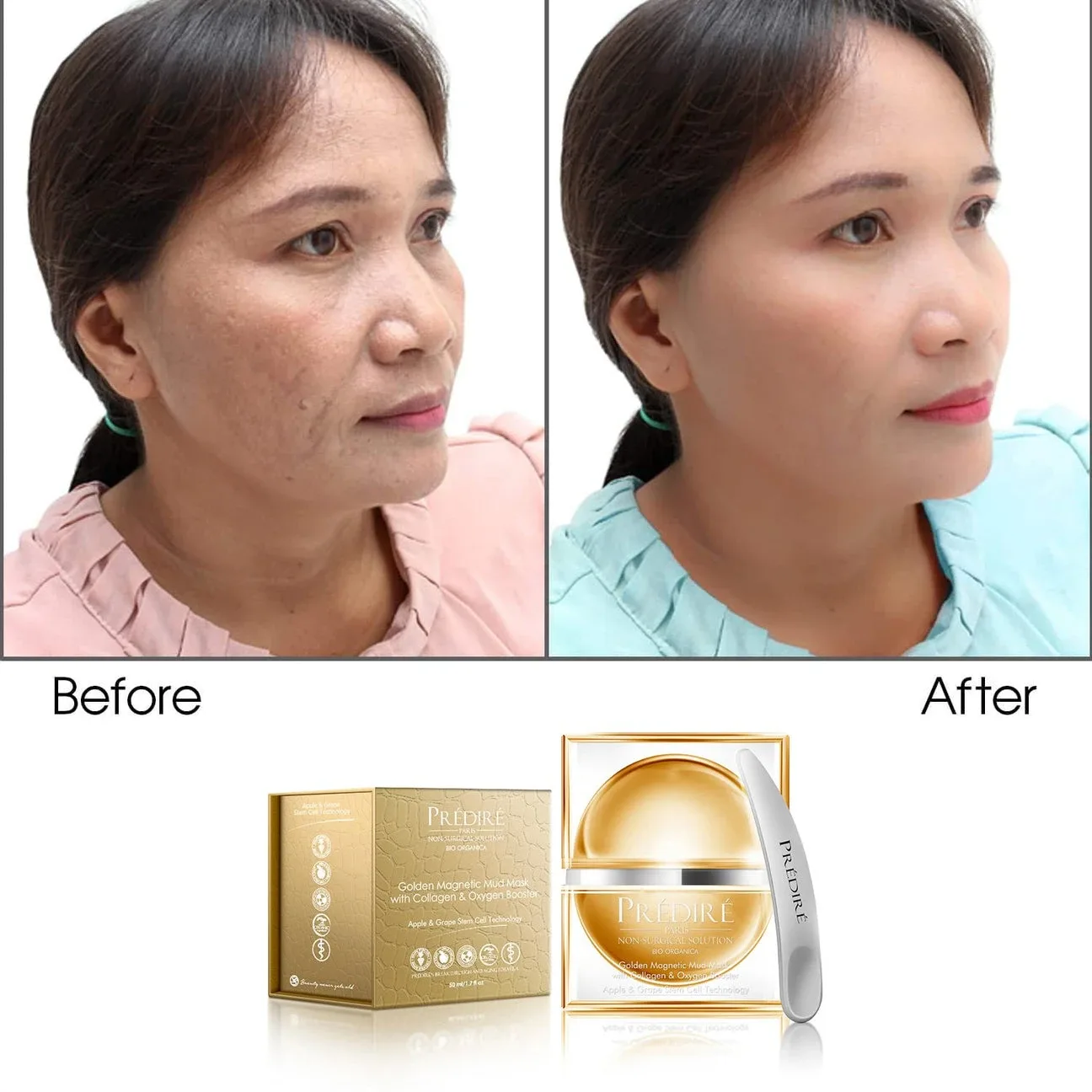 PREDIRE Paris Golden Magnetic Mud Mask image indicator(2)