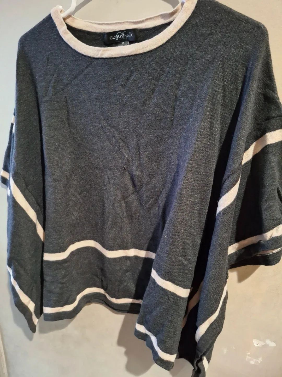 August Silk Gray Poncho Size M thumbnail