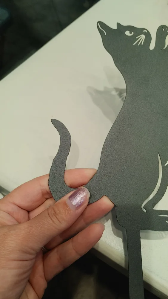 Garden Decoration Metal Cat Garden Stake - Black image indicator(6)