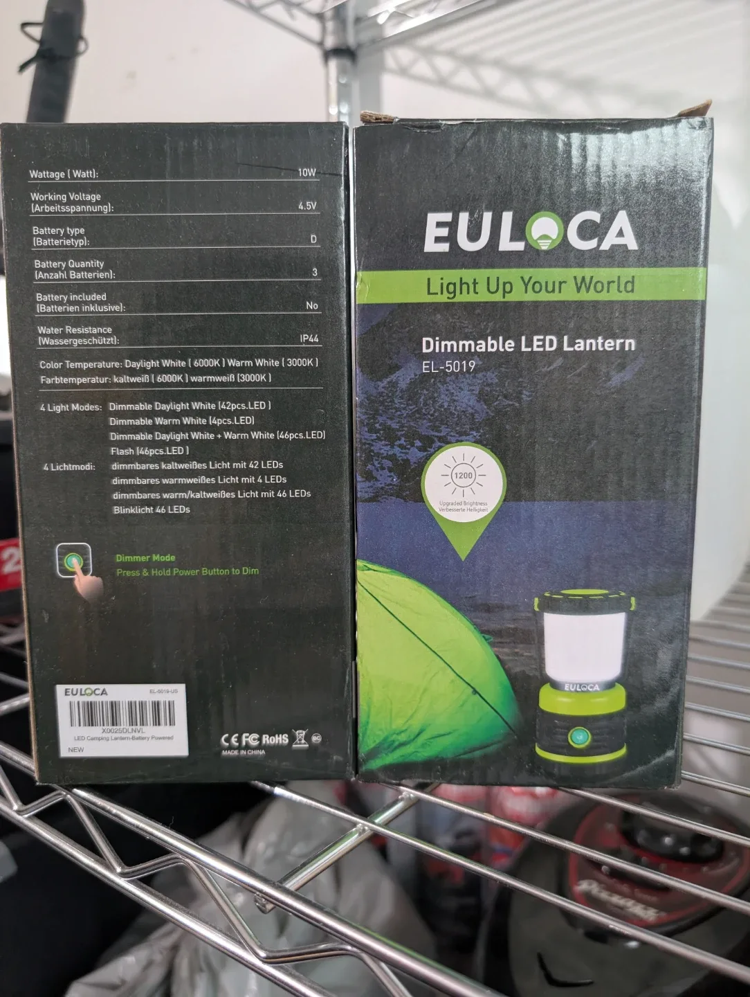 EULOCA Dimmable LED Lantern EL-5019 (2) BRAND NEW thumbnail
