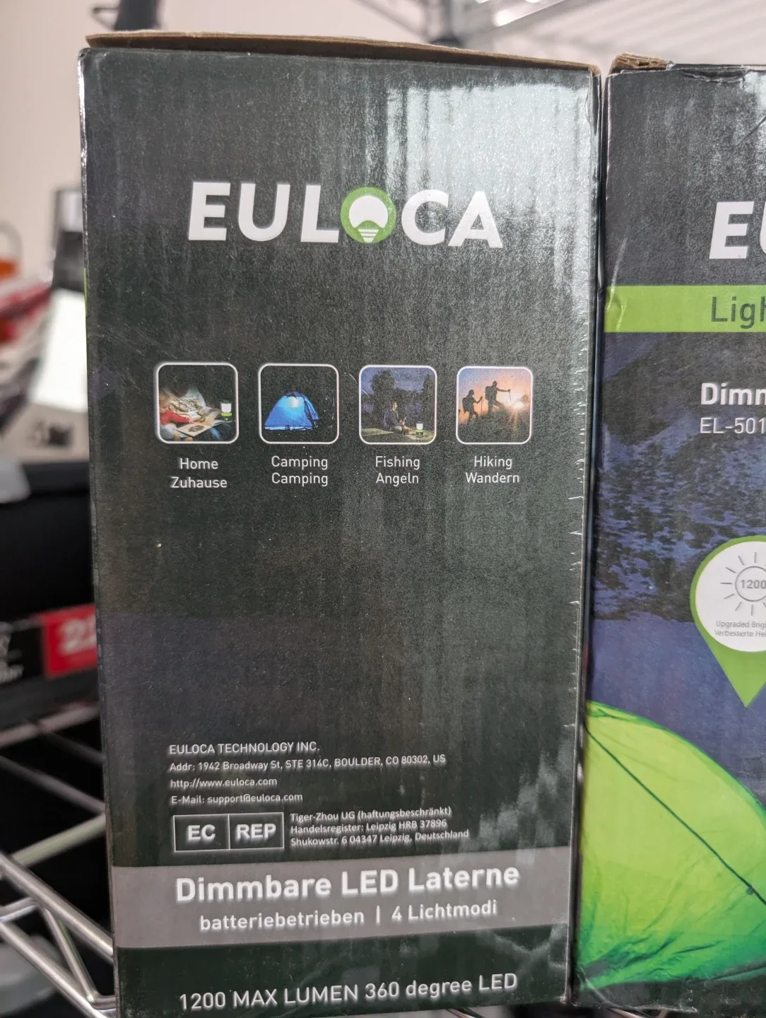 EULOCA Dimmable LED Lantern EL-5019 (2) BRAND NEW image indicator(2)