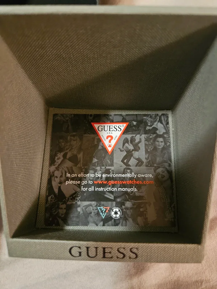 Guess Women's Watch with Rhinestones - Gold & Black image indicator(4)