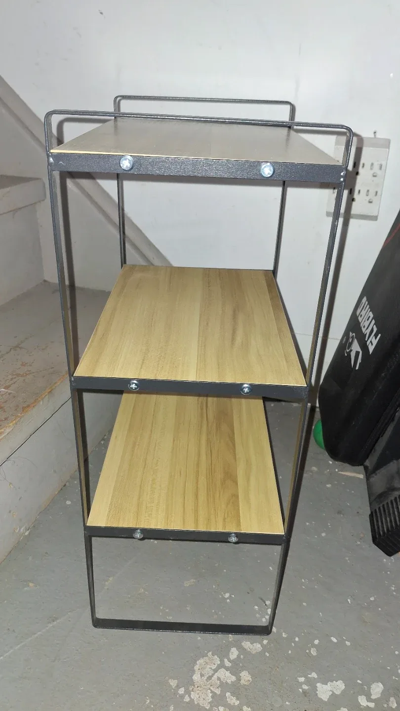 3-Tier Shelf - Wood & Metal Frame 8x12x21" image indicator(6)