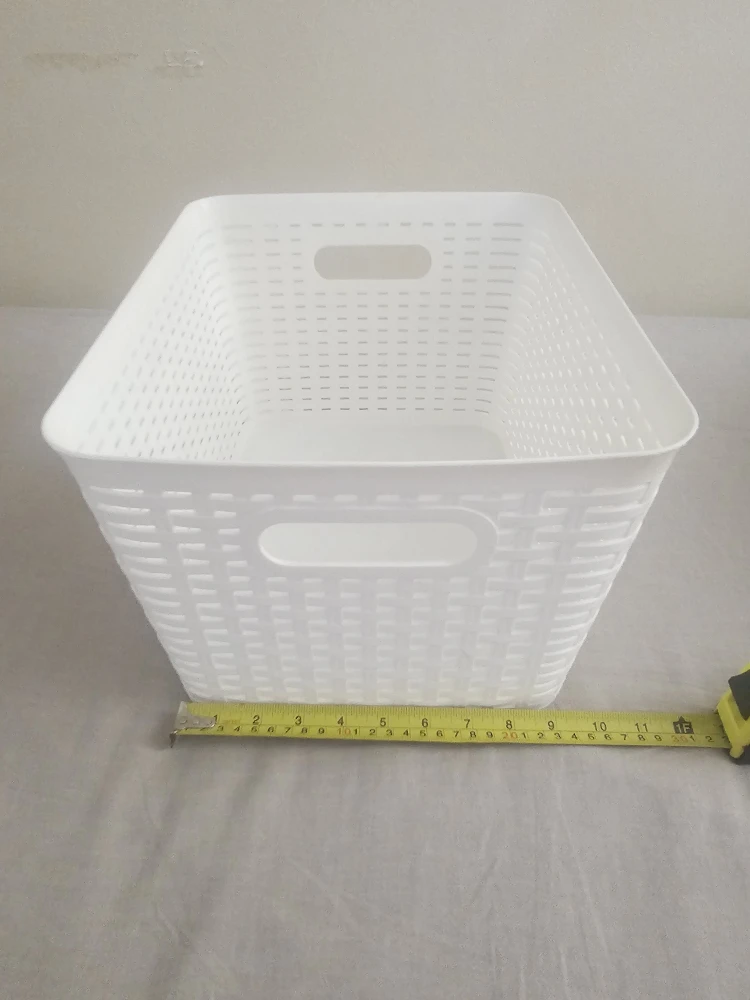 White Woven Storage Baskets (Set of 2) - photo 3