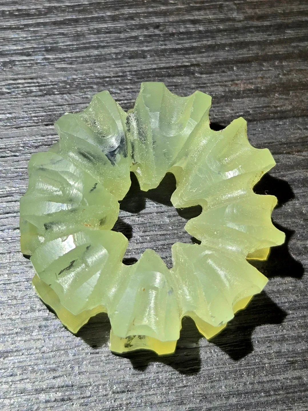 BC Jade Indigenous Handcarved Snowflake Pendant image indicator(2)