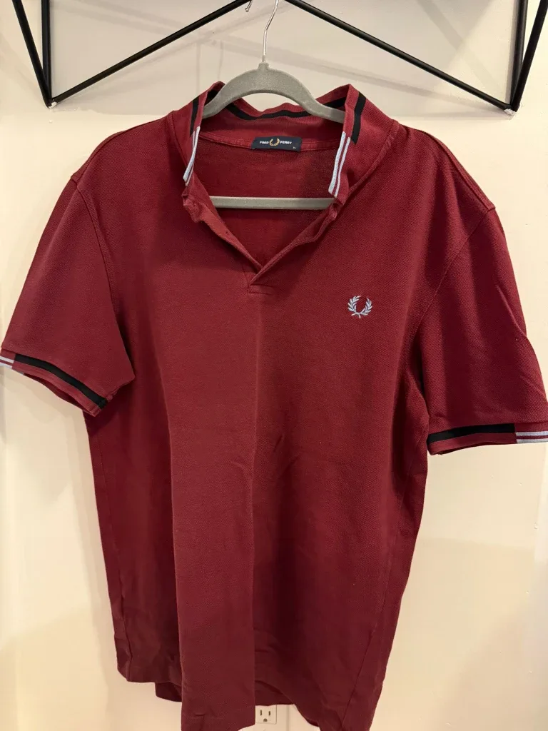 Fred Perry Polo Shirt - Burgundy, Size XL