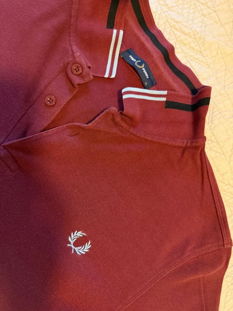 Fred Perry Polo Shirt - Burgundy, Size XL image indicator(4)
