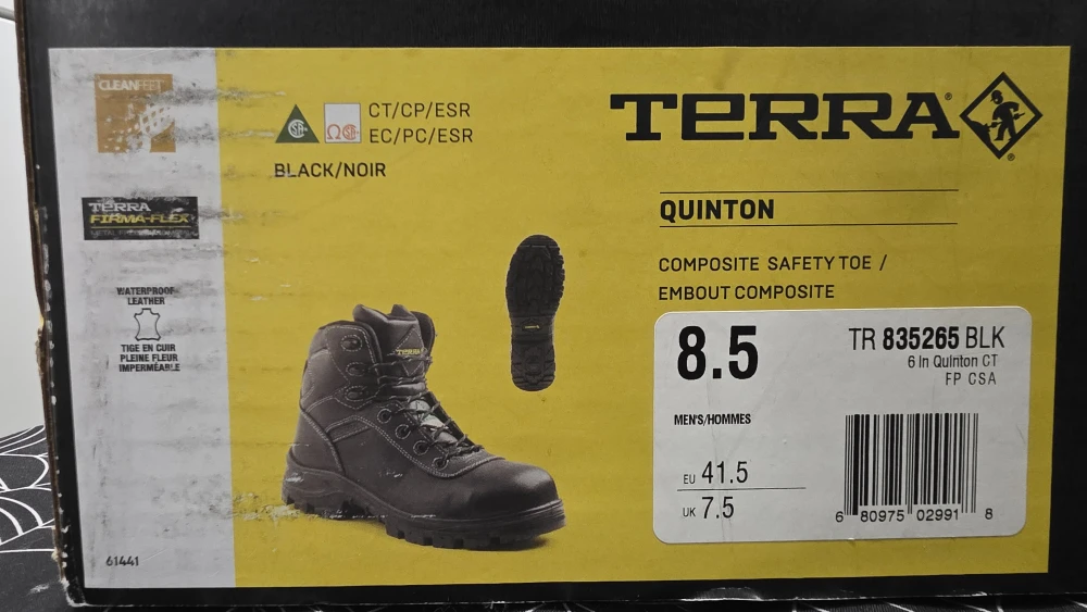 Terra Quinton Black Safety Boots - Size 8.5 - photo 4