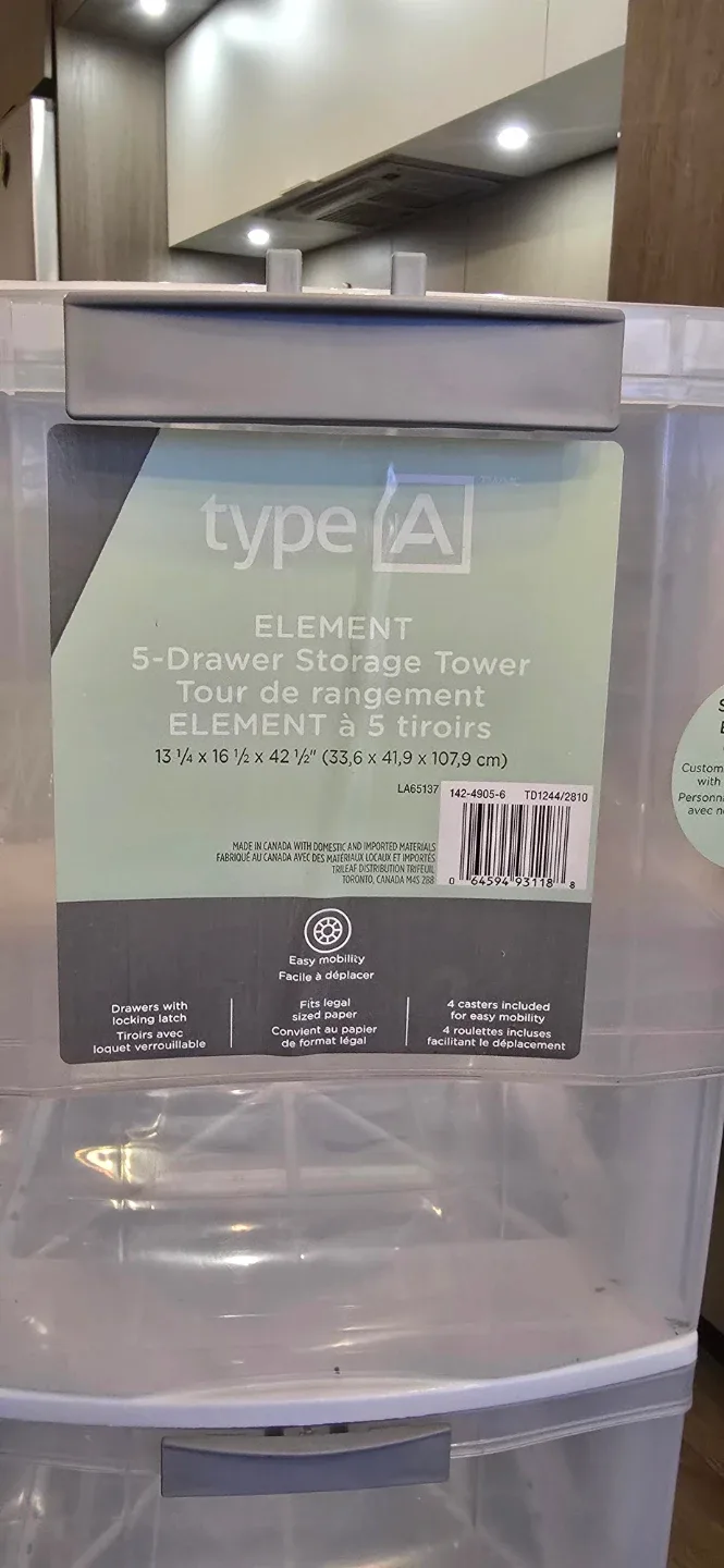 Type A Element 5-Drawer Storage Tower image indicator(4)