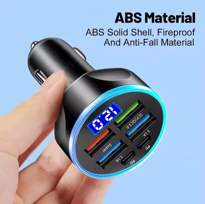 6 Port USB+QC+PD Car Charger - photo 3