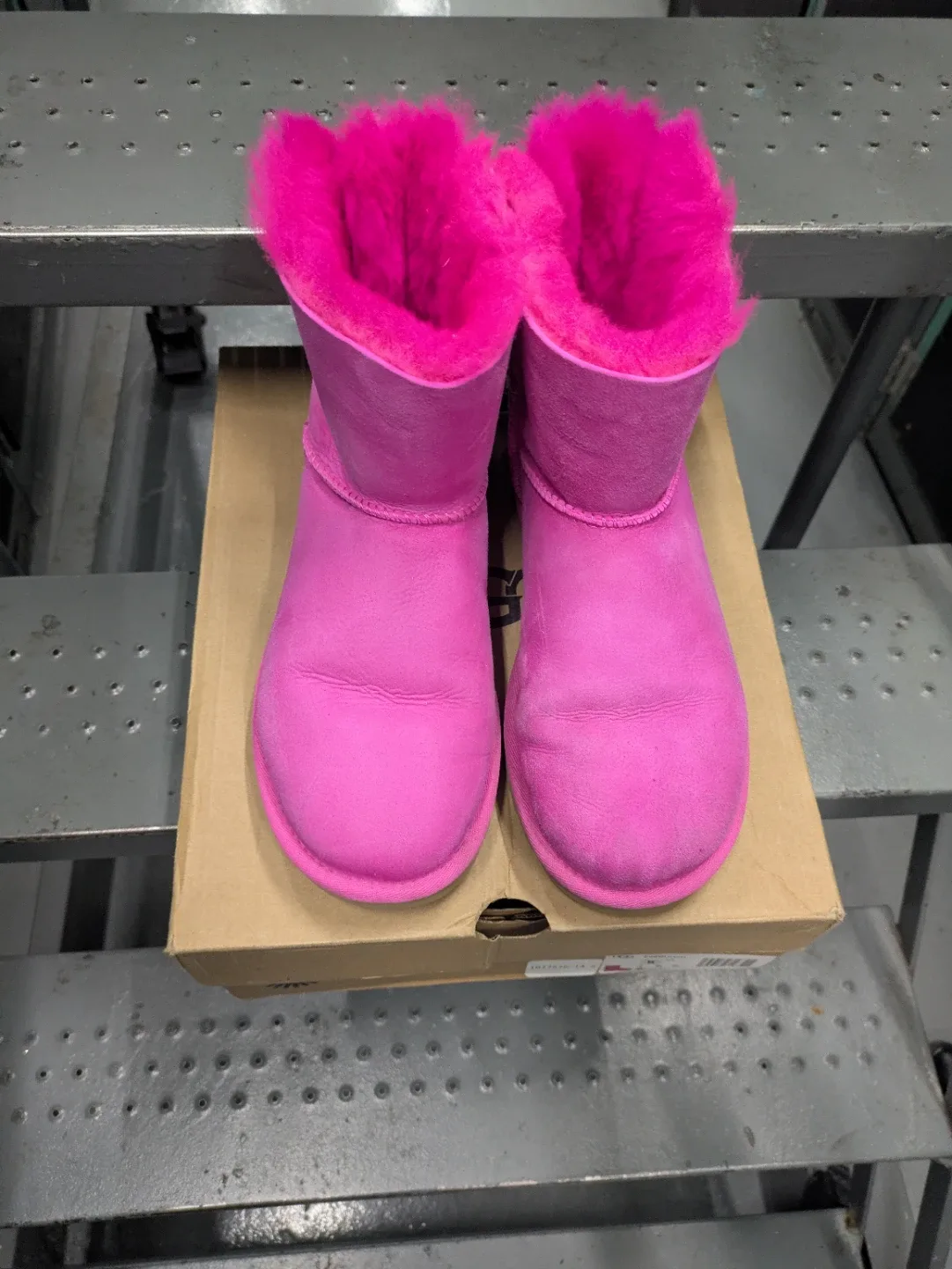 UGGs  Mini Bailey Bow ll Pink Suede Boots - Size 8 image indicator(2)