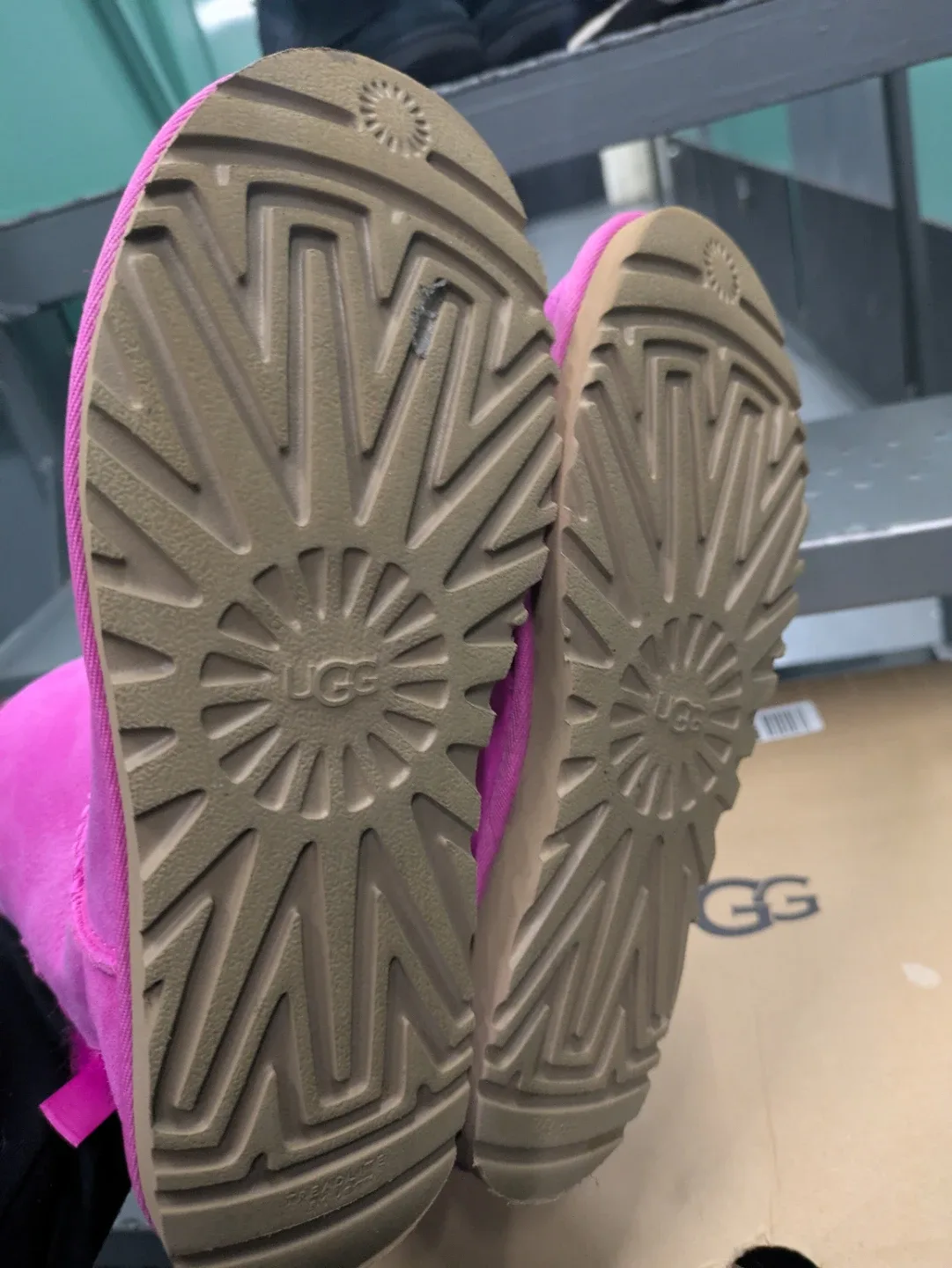 UGGs  Mini Bailey Bow ll Pink Suede Boots - Size 8 image indicator(7)