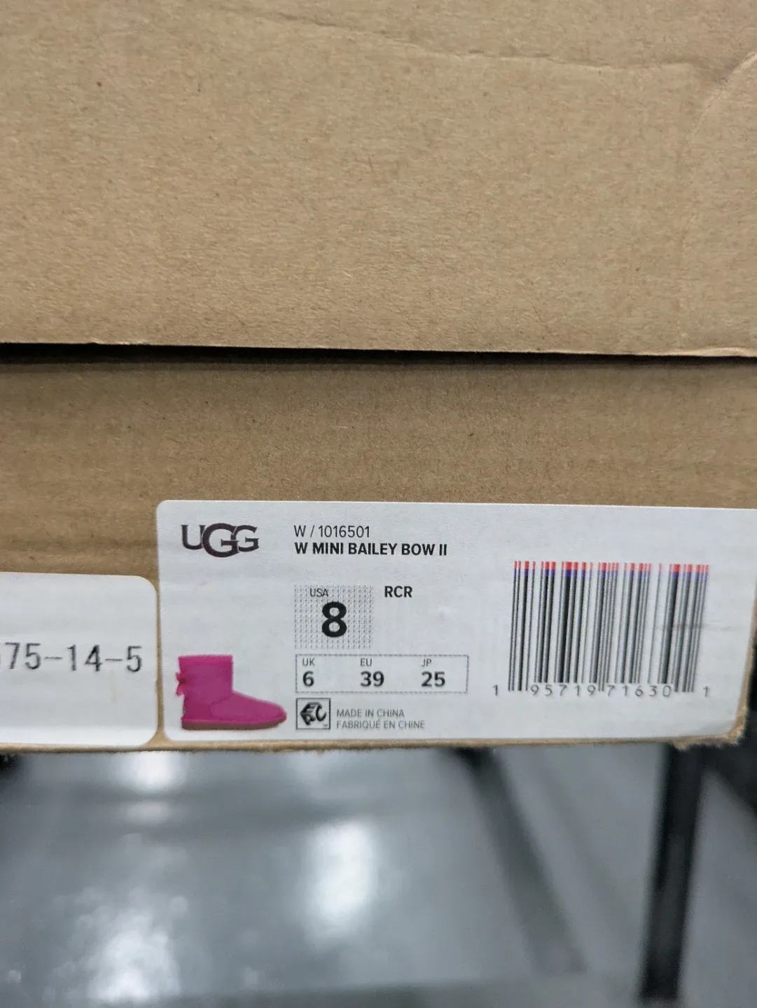 UGGs  Mini Bailey Bow ll Pink Suede Boots - Size 8 image indicator(8)