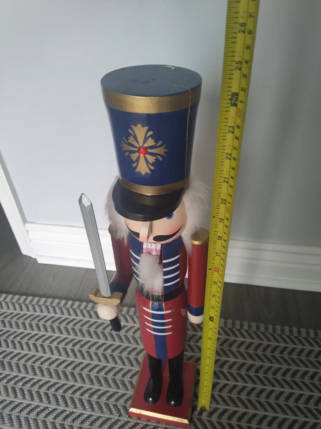 24-in Tall Wooden Nutcracker Figurine image indicator(3)