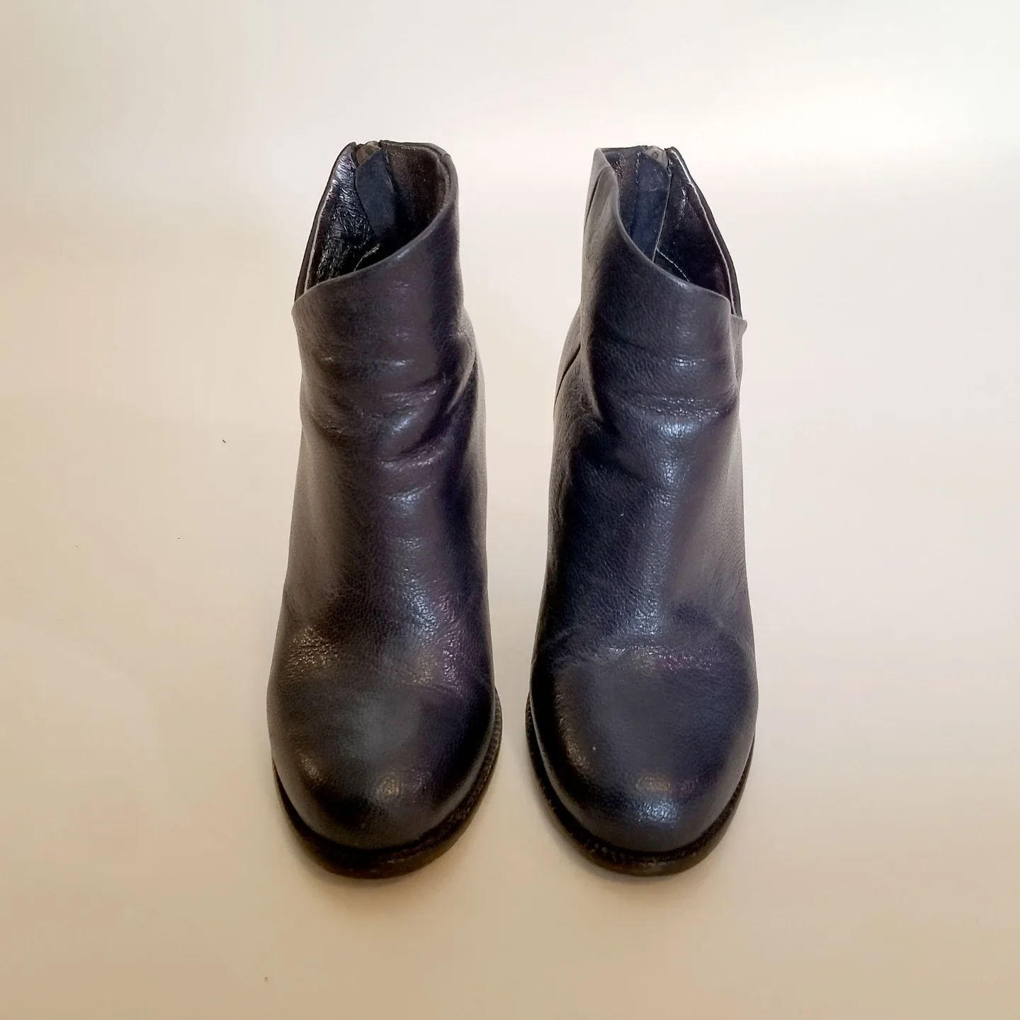 Rudsak Navy Leather Heeled Ankle Boots image indicator(2)