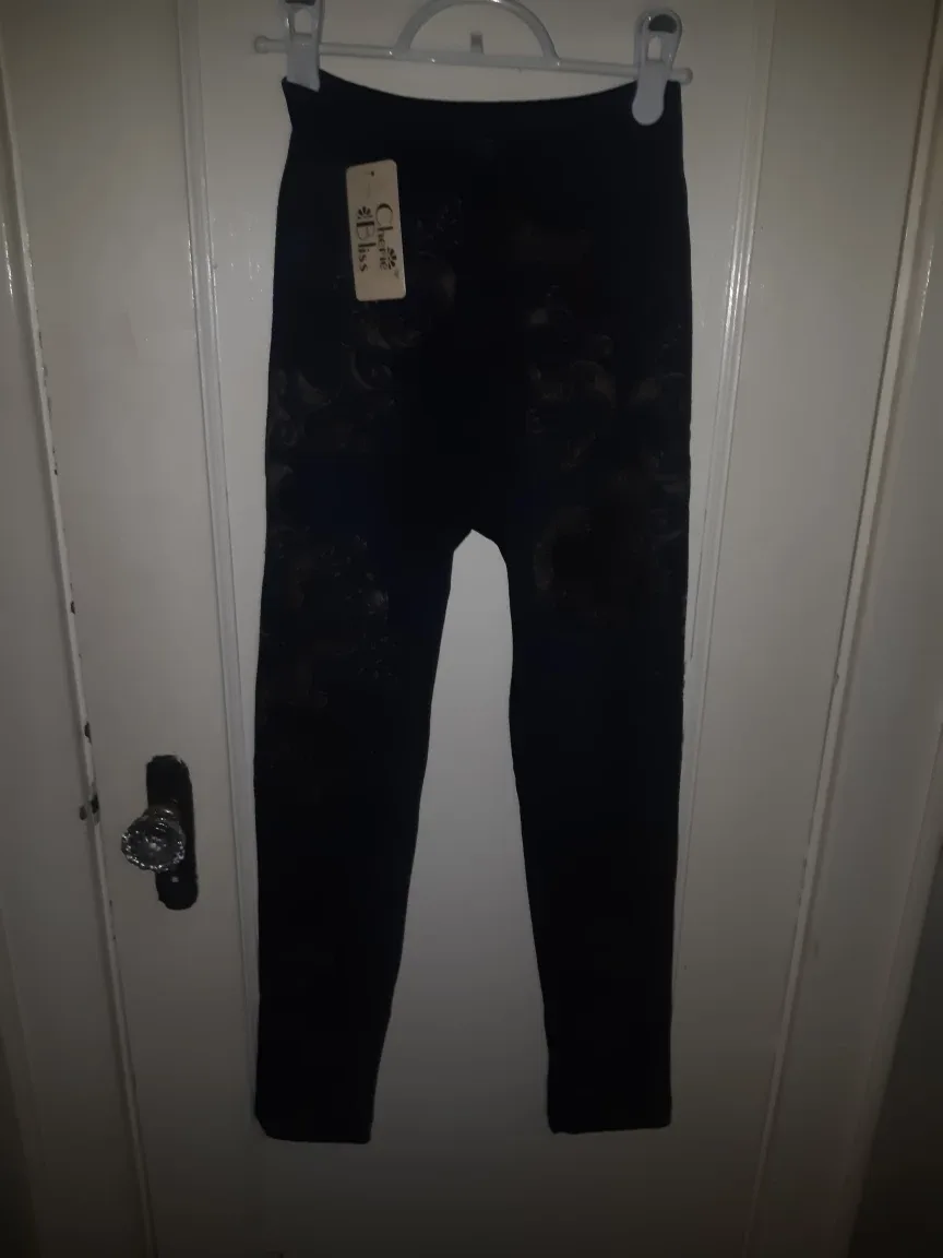 Cherie Bliss Black Floral Leggings