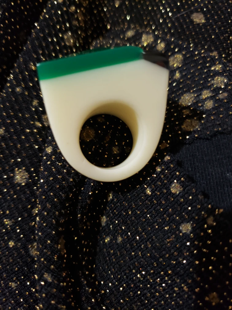 Statement Ring - Green, Black, White - photo 4