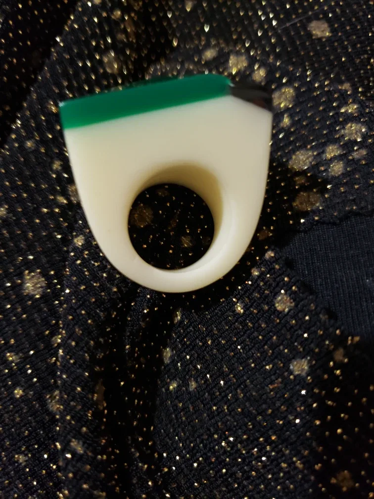 Statement Ring - Green, Black, White image indicator(4)