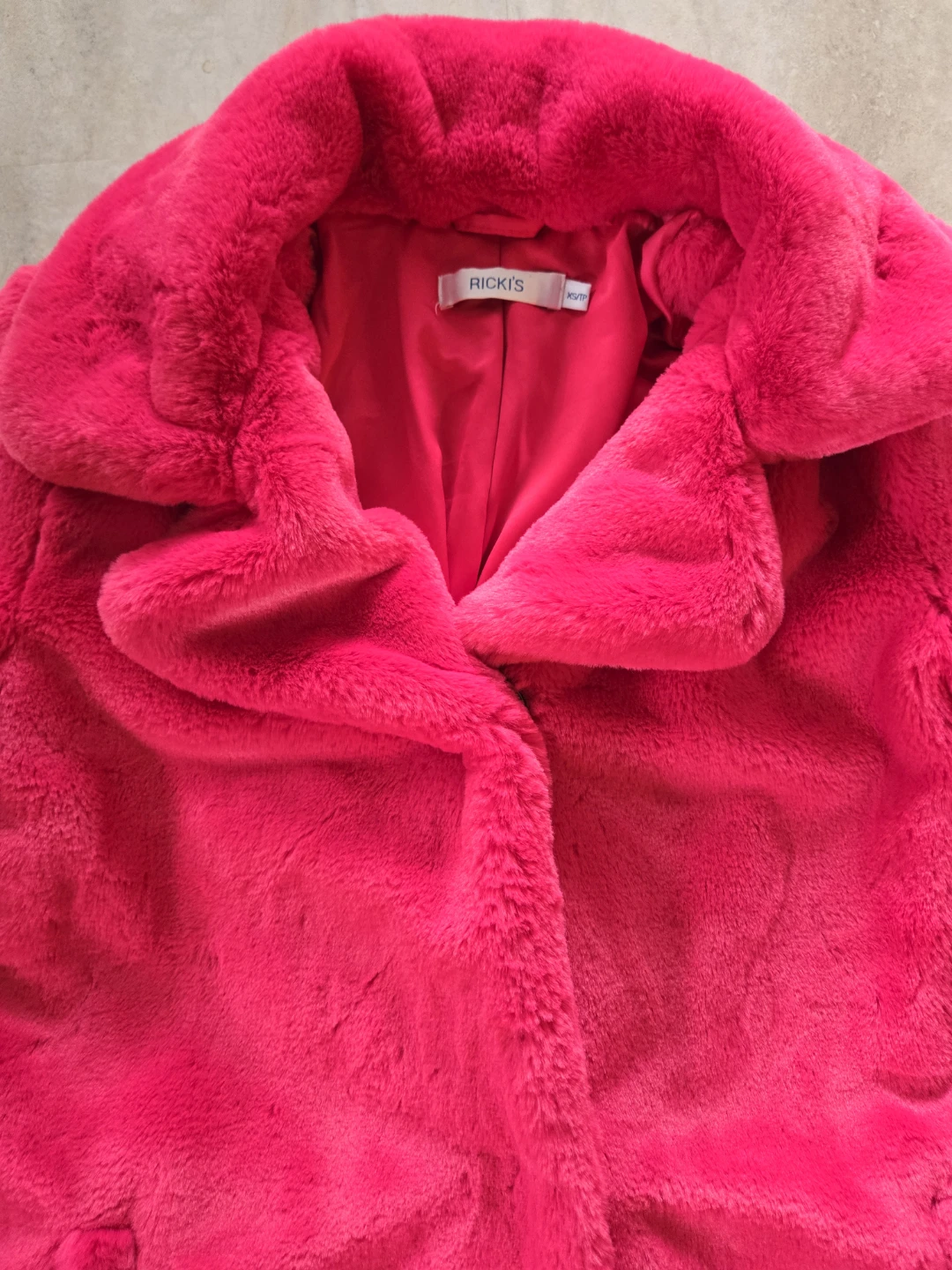 Ricki's Pink Faux Fur Coat Size XS - photo 4