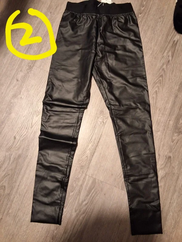 Brand new Black Faux Leather Lined Leggings