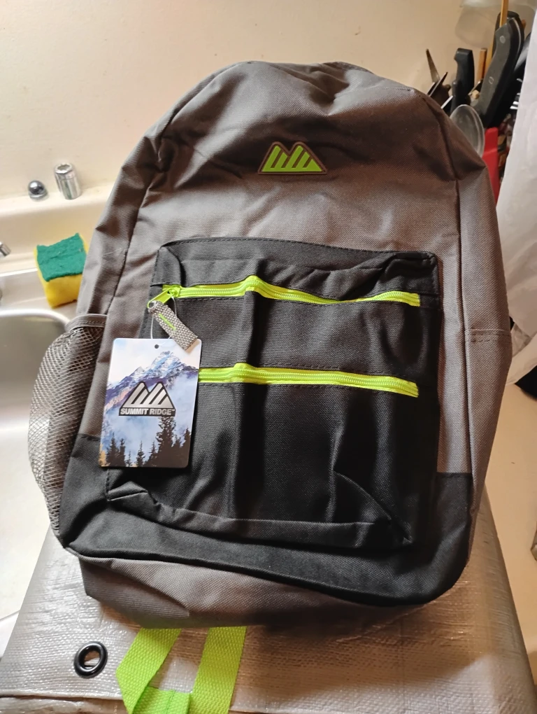 Summit Ridge Backpack - Grey & Black