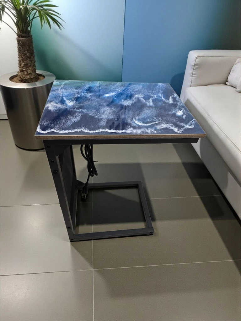 Ocean Blue C Table with USB Ports - photo 4