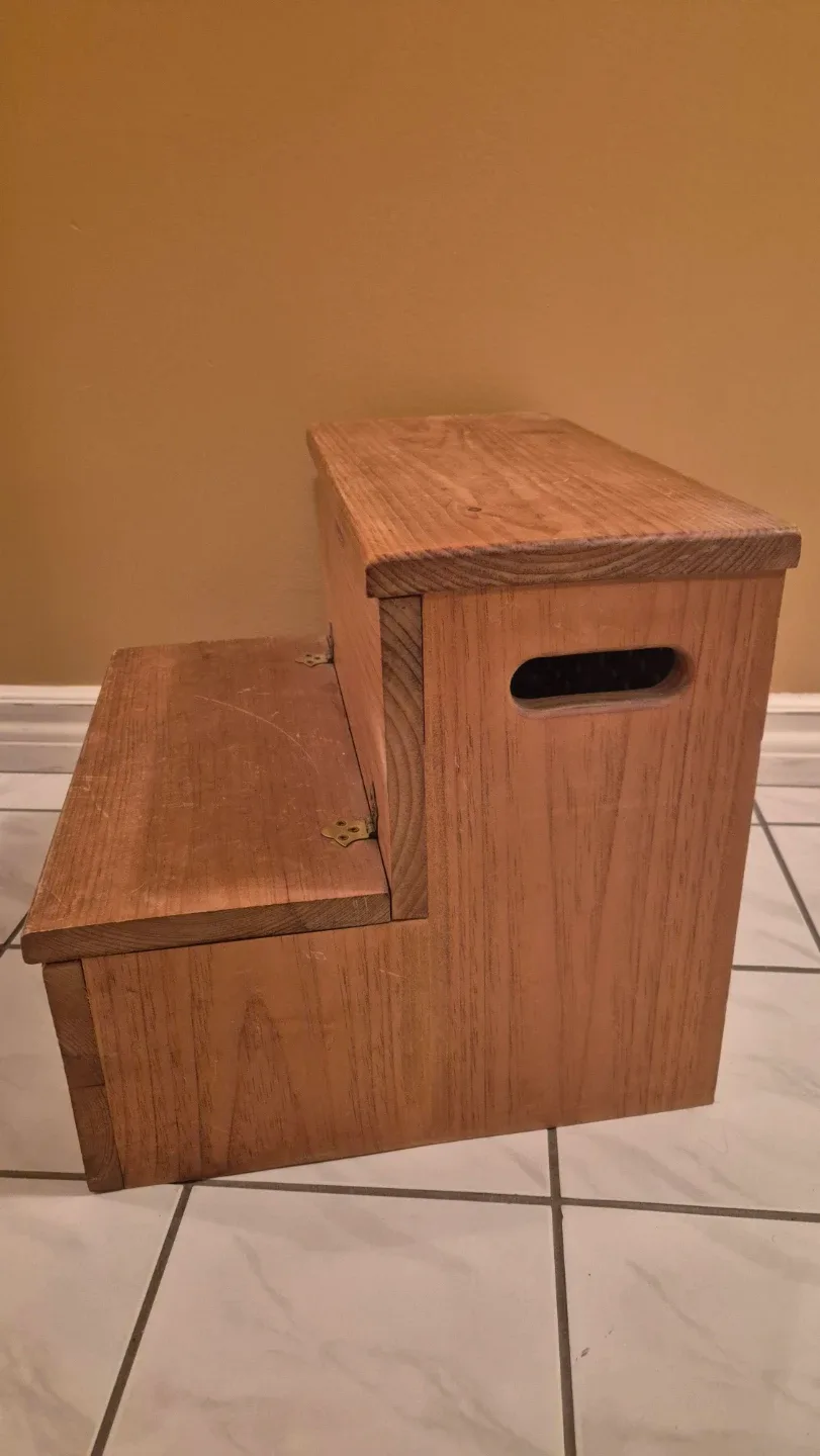 Wooden Step Stool with Storage image indicator(2)