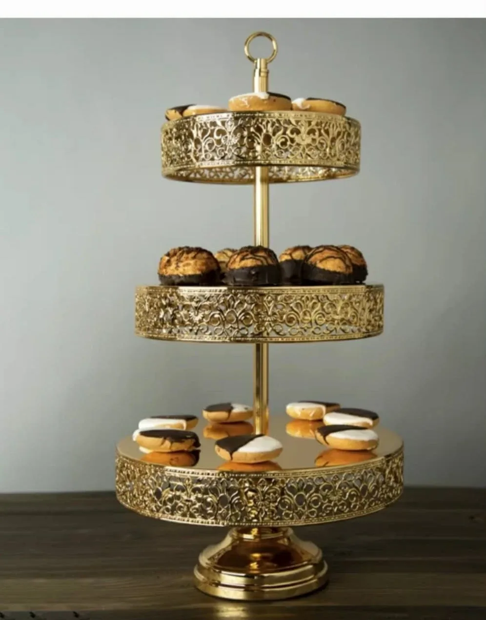 Gold 3-Tier cupcake Stand