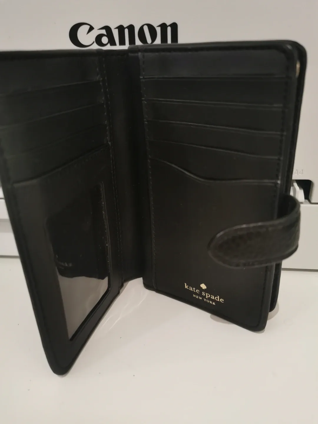 Kate Spade Black Leather Wallet image indicator(7)
