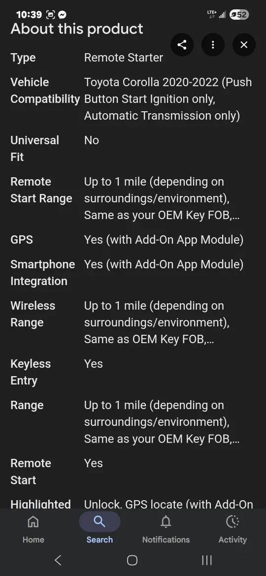 START-X Remote Starter Kit for Toyota Corolla 2020-2022 image indicator(4)