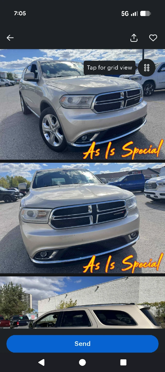 I m looking who sell dodge Durango with safety for cash