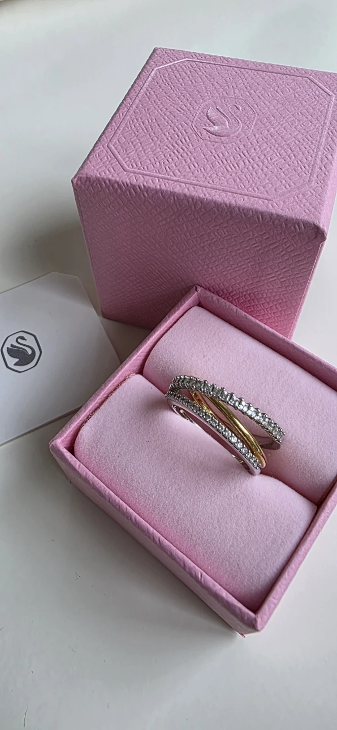 Swarovski Hyperbola Ring 3 Band Size 58 - photo 2