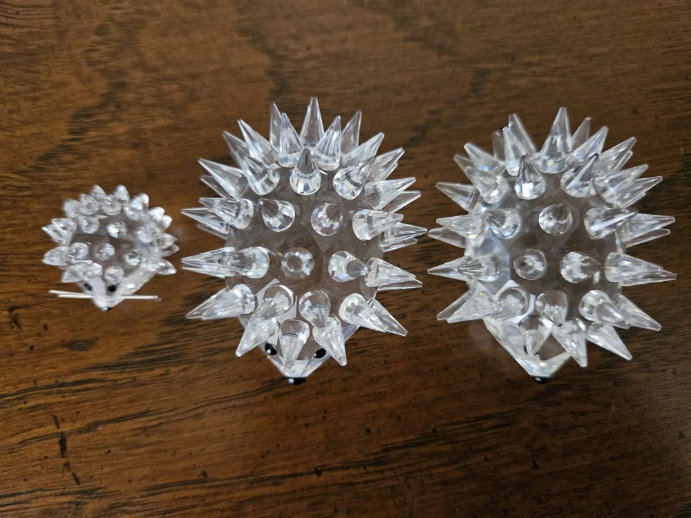 Swarovski Crystal Hedgehog Figurines (Set of 3)