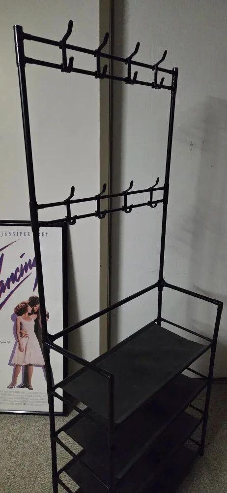 Coat Rack Shoe Organizer - Black image indicator(6)