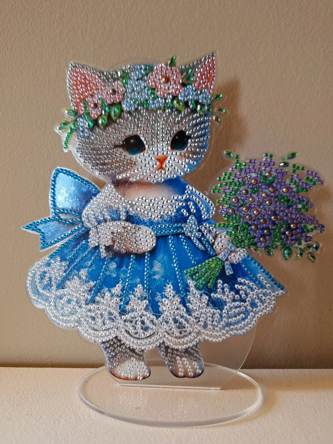 Acryllic Blue Dress Diamond Art