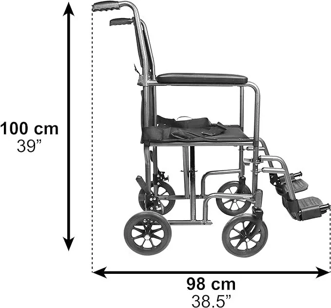 MOBILITY LIGHTWEIGHT FOLDABLE WHEELCHAIR WITH NARROW 15" SEAT image indicator(8)