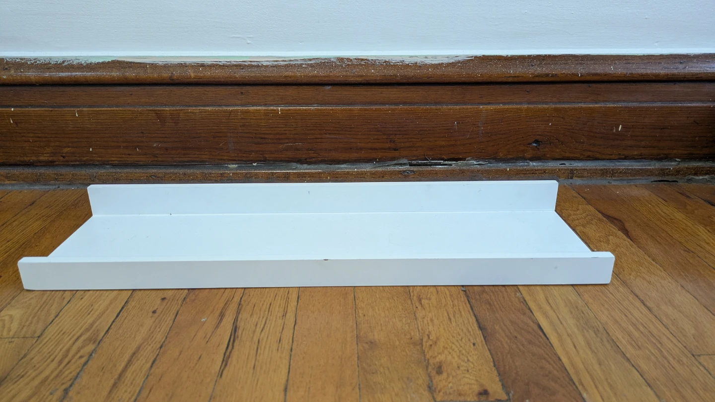 White Floating Wall Shelf - photo 2