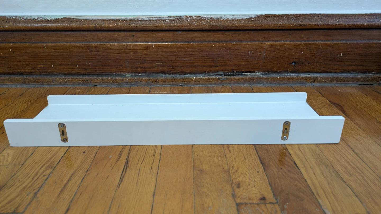 White Floating Wall Shelf - photo 3