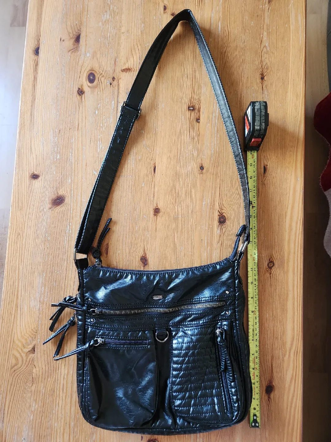 Cargo Black Faux Leather Crossbody Bag image indicator(2)