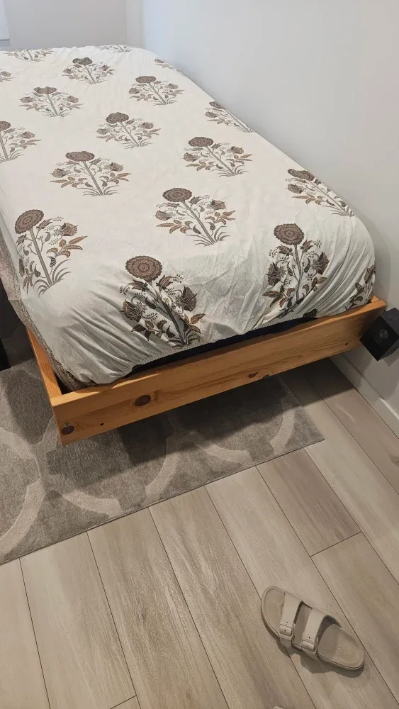 Twin bed wooden frame with mattress for sale image indicator(2)