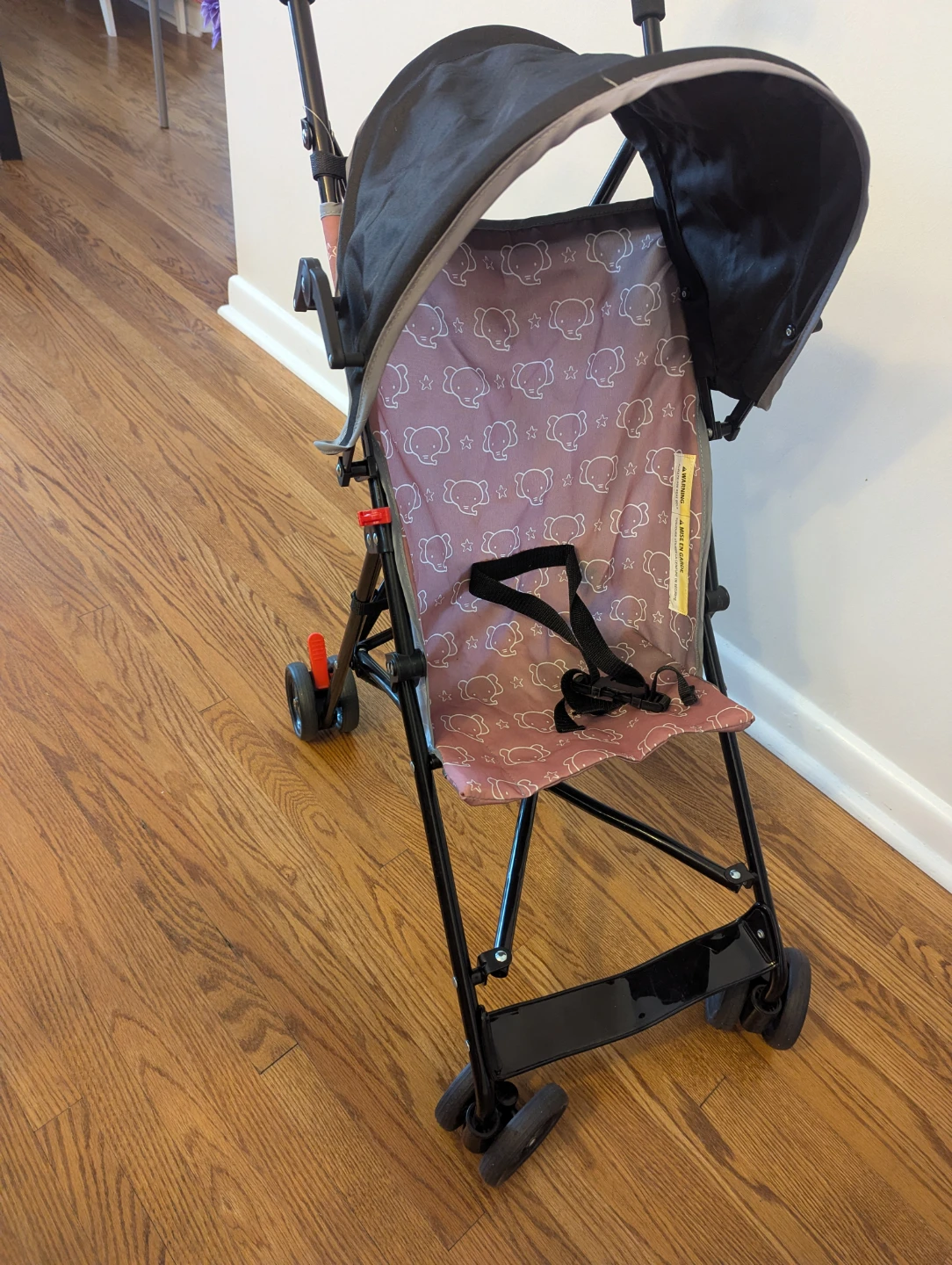 Umbrella Stroller - Black and Pink🥕