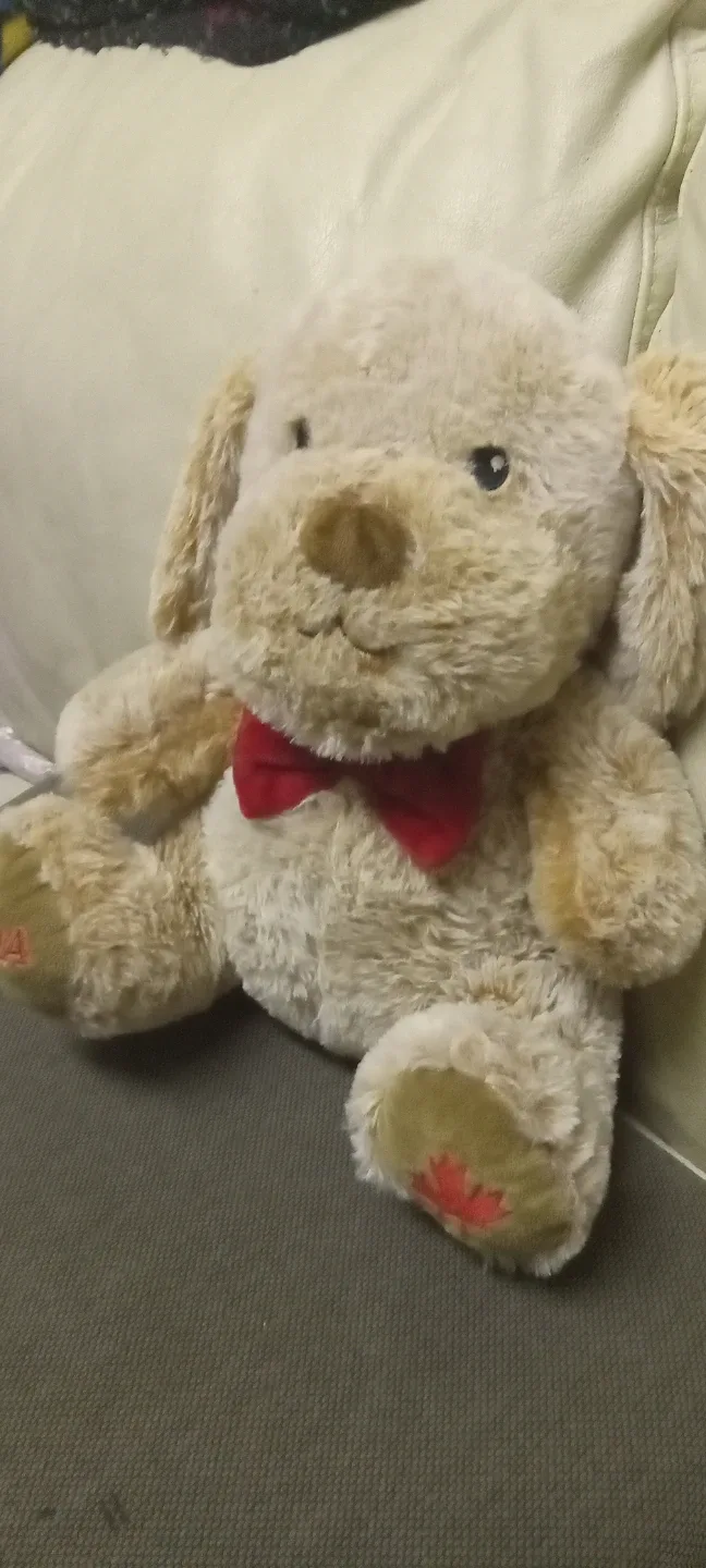 Dog Plush Toy with Bow Tie image indicator(2)