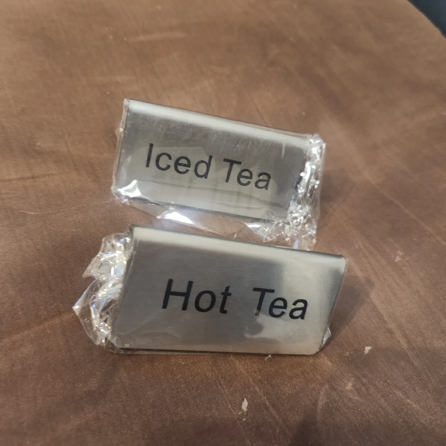 New Hot Tea & Iced Tea Stainless Steel Tags thumbnail