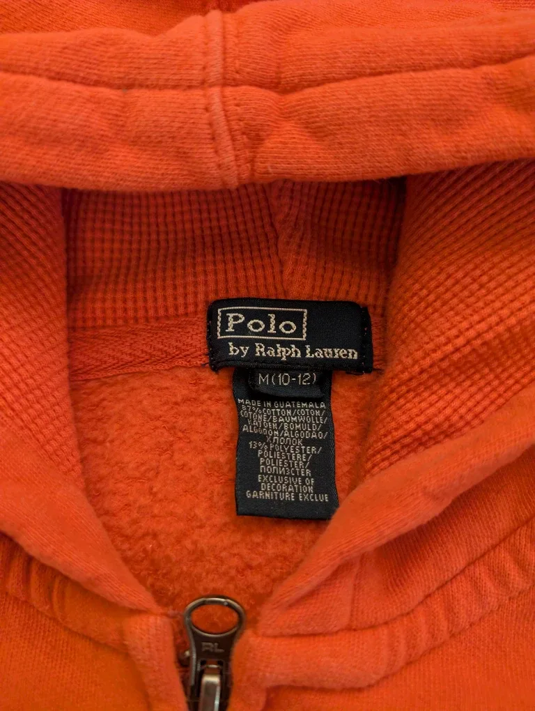 Polo by Ralph Lauren Orange Hoodie - Size M (10-12) image indicator(2)