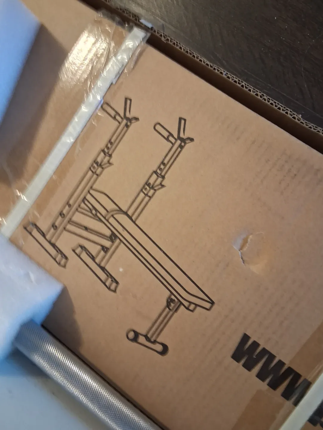 Adjustable Weight Bench with Barbell and dumbbells image indicator(4)