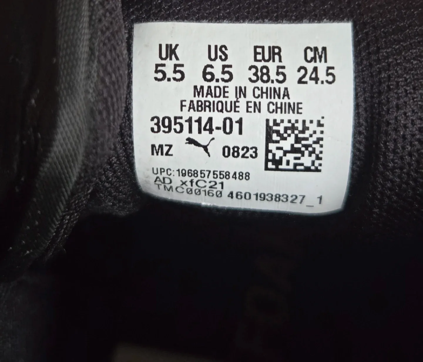 PUMA Rebound Layup  Black Marble Sole Sneakers Size 6.5 image indicator(9)