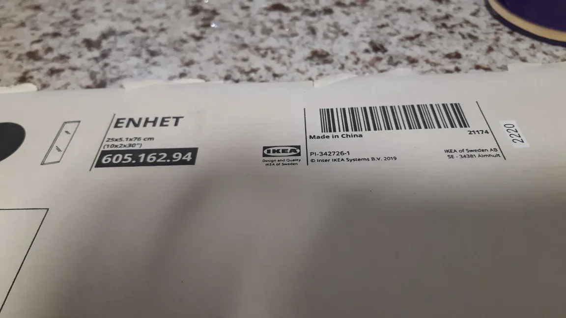 IKEA ENHET White Wall Shelf Unit image indicator(3)