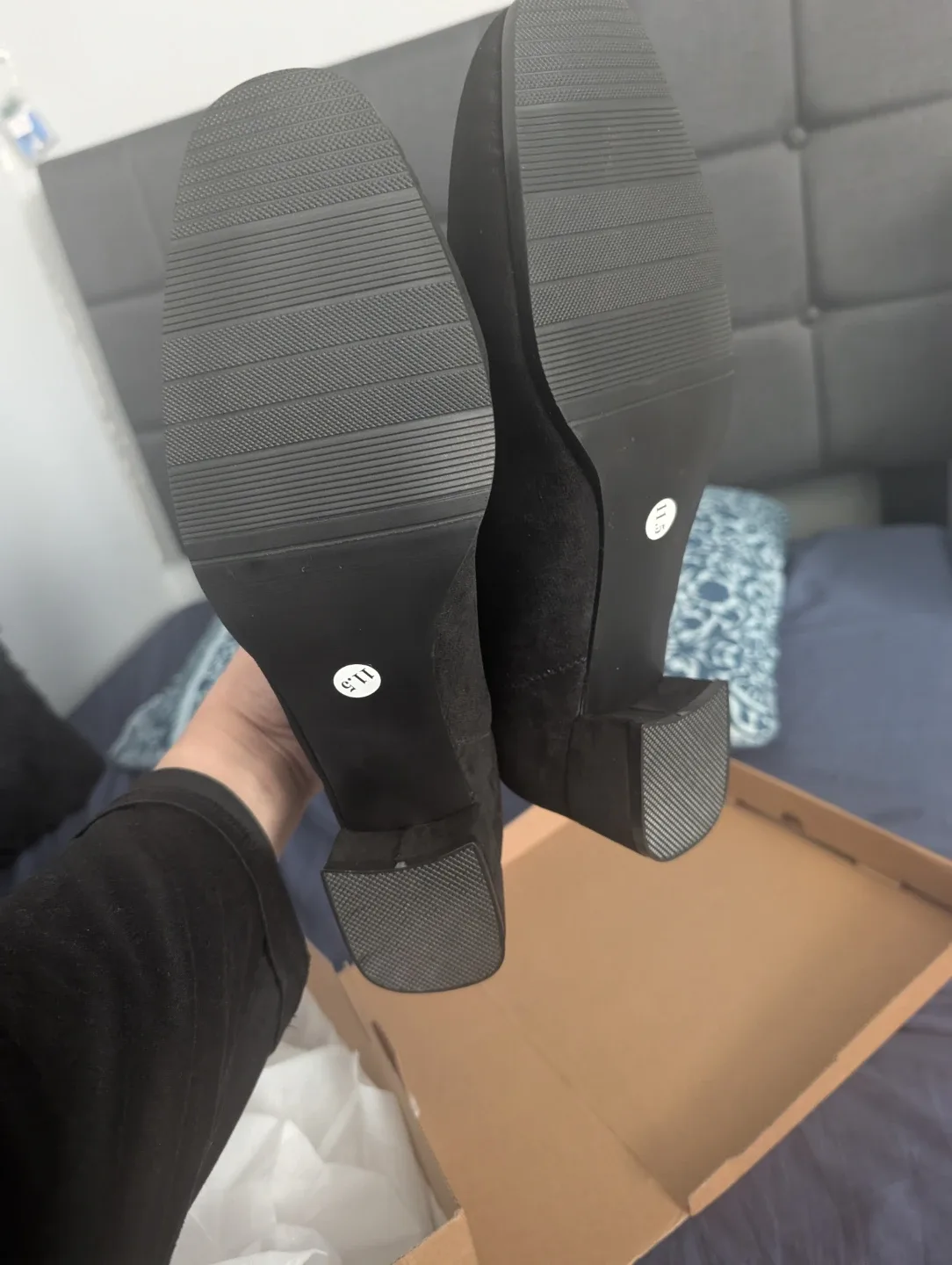 Burberry Black Suede Ankle Boots - Size 11.5 image indicator(5)